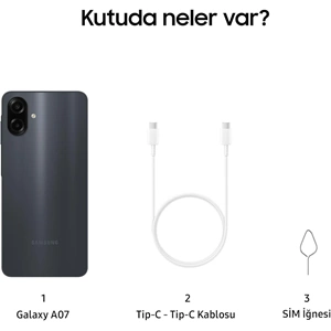 SAMSUNG GALAXY A07 4GB/128 GB SIYAH